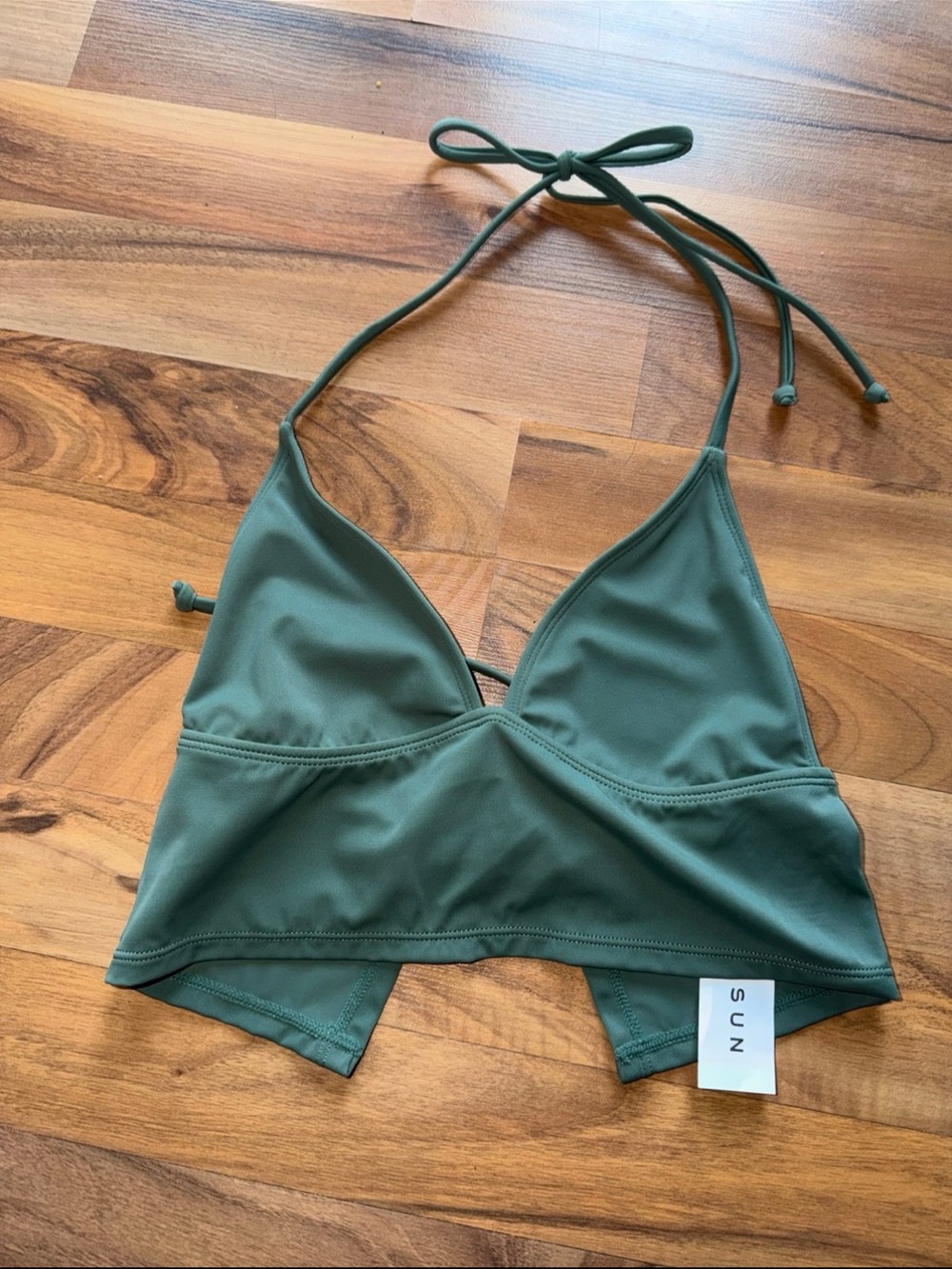 NEW - Pacsun green halter bikini top size SMALL